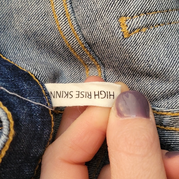 RAG & BONE HIGH RISE SKINNY JEANS BONNIE DISTRESSED - Picture 8 of 16